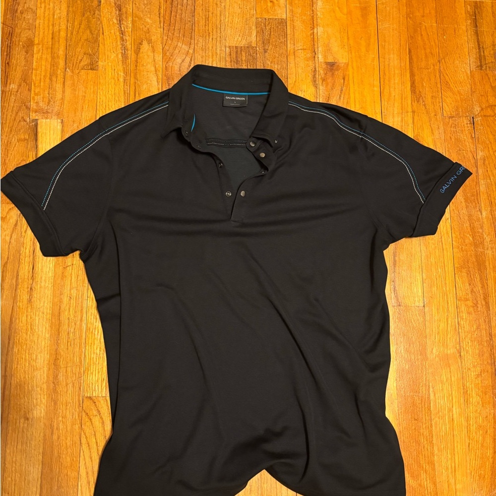 Black Galvin Green Polo Shirt
